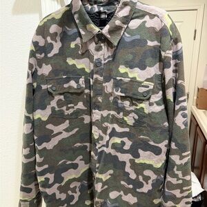 Volcom fleece lined flannel , camo